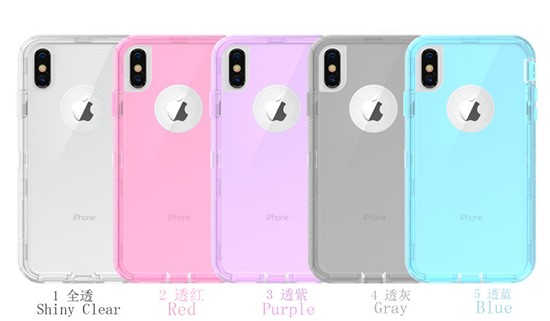 Transparent defender case for iPhonexsmax