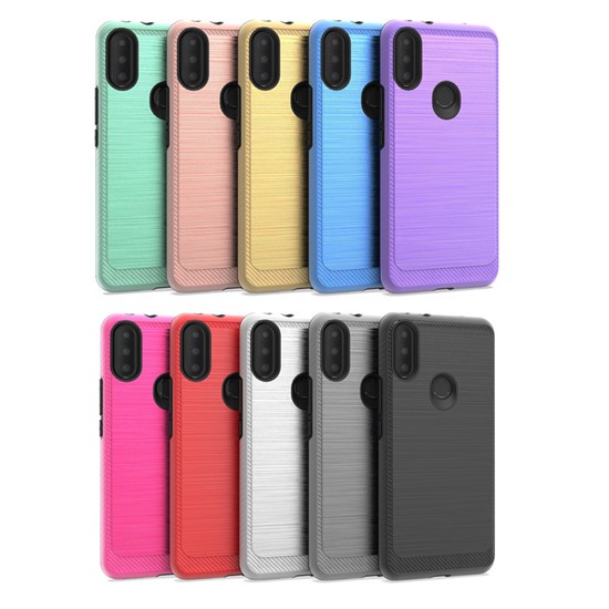 Brushed metal case for Alcatel 3V 2019