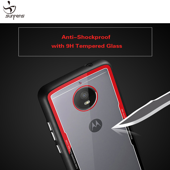 Hybrid Tempered Glass Case for Motorola E4 E4plus