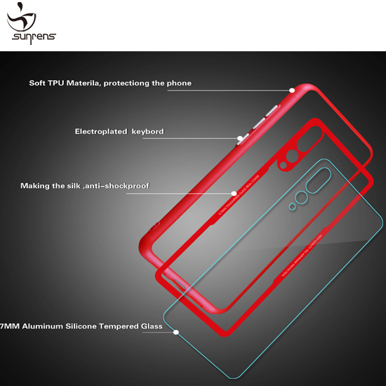 Hybrid Tempered Glass Case for Huawei P20Pro